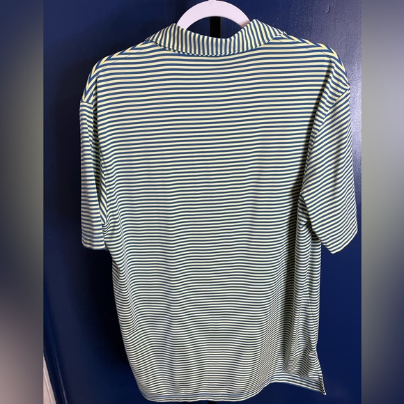 Peter Millar Summer Comfort Striped Polo Green & Yellow - Picture 4 of 4
